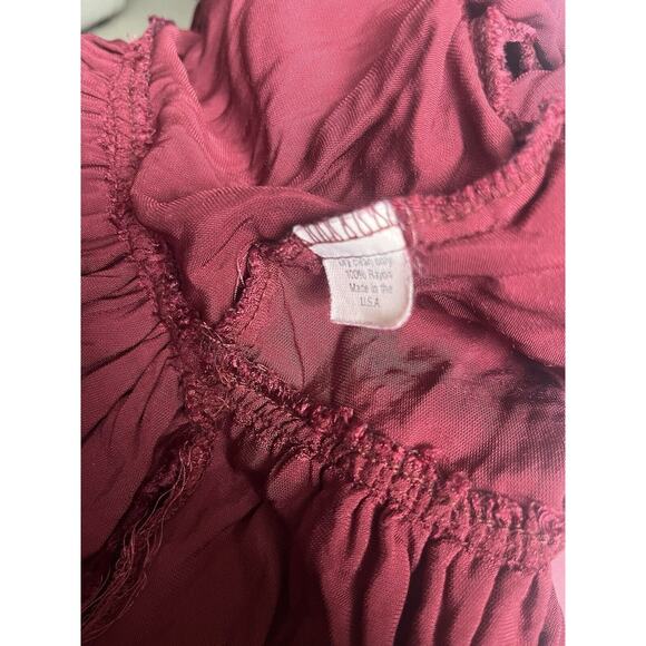 Women’s Double D Ranch Maroon Long Dress Size Small - Picture 4 of 4